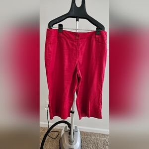 NWT Linen Red Pants